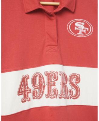  Women's NFL San Francisco 49ers Rugby Long Sleeve Sweater