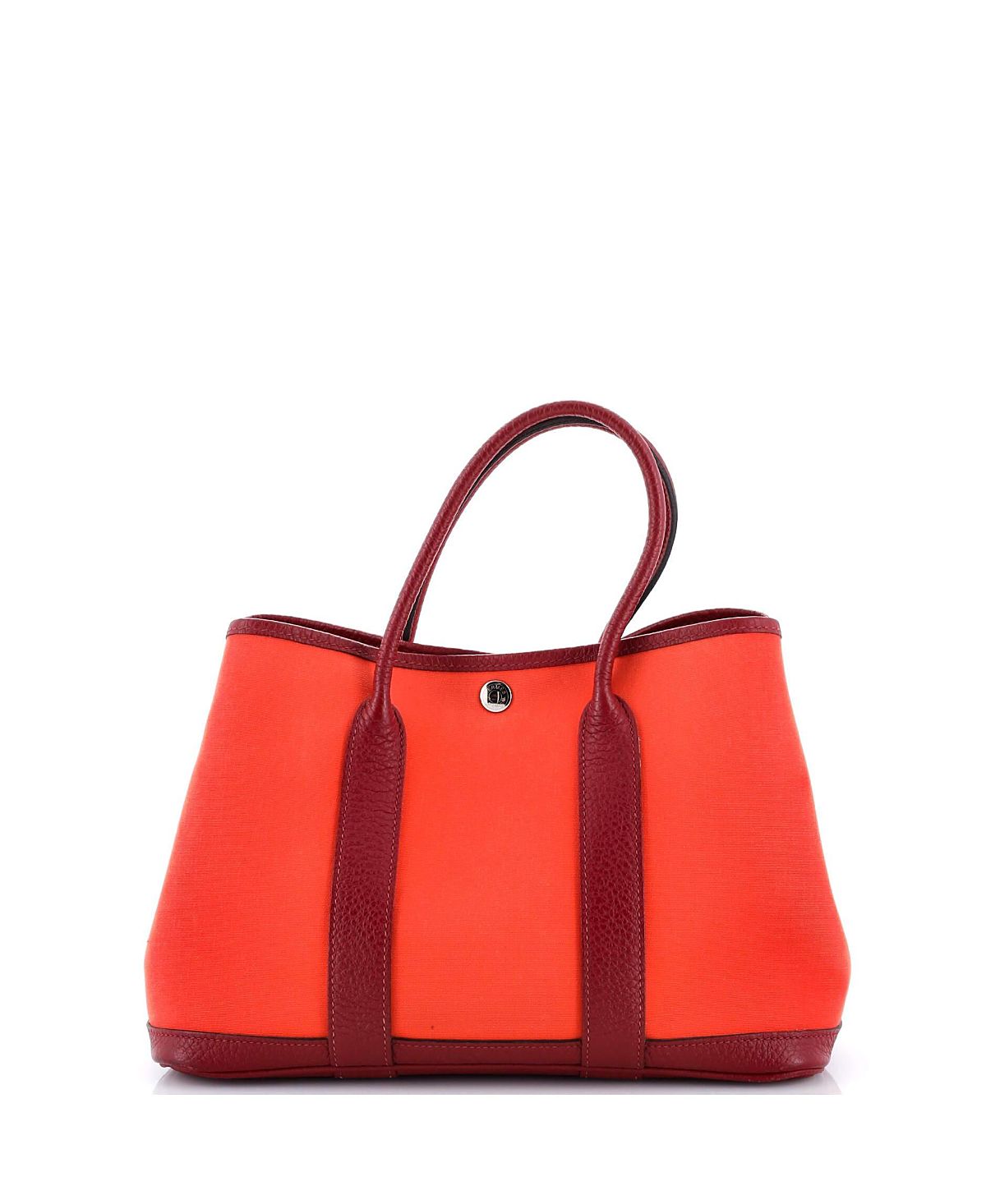 Pre-Owned HERMES 30 Garden Party Tote Toile and Leather