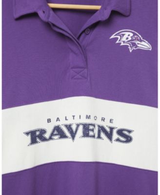  Women's NFL Baltimore Ravens Rugby Long Sleeve Sweater