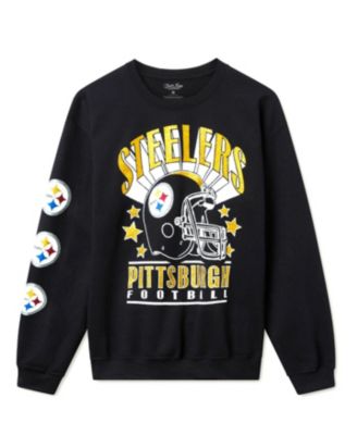  Unisex NFL Pittsburgh Steelers Glitter Helmet Flea Market Crew Fleece