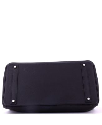 Birkin 40 Handbag Black Togo with Palladium Hardware