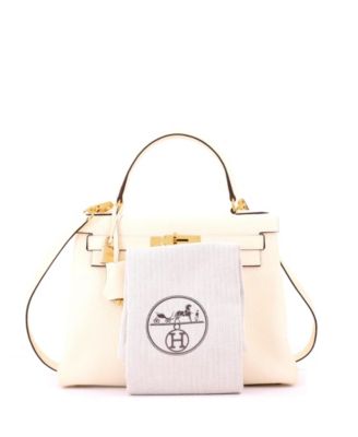 Kelly 28 Handbag Light Togo with Gold Hardware