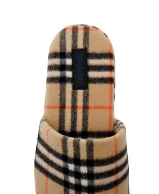  Men's Check Wool Blend Slippers