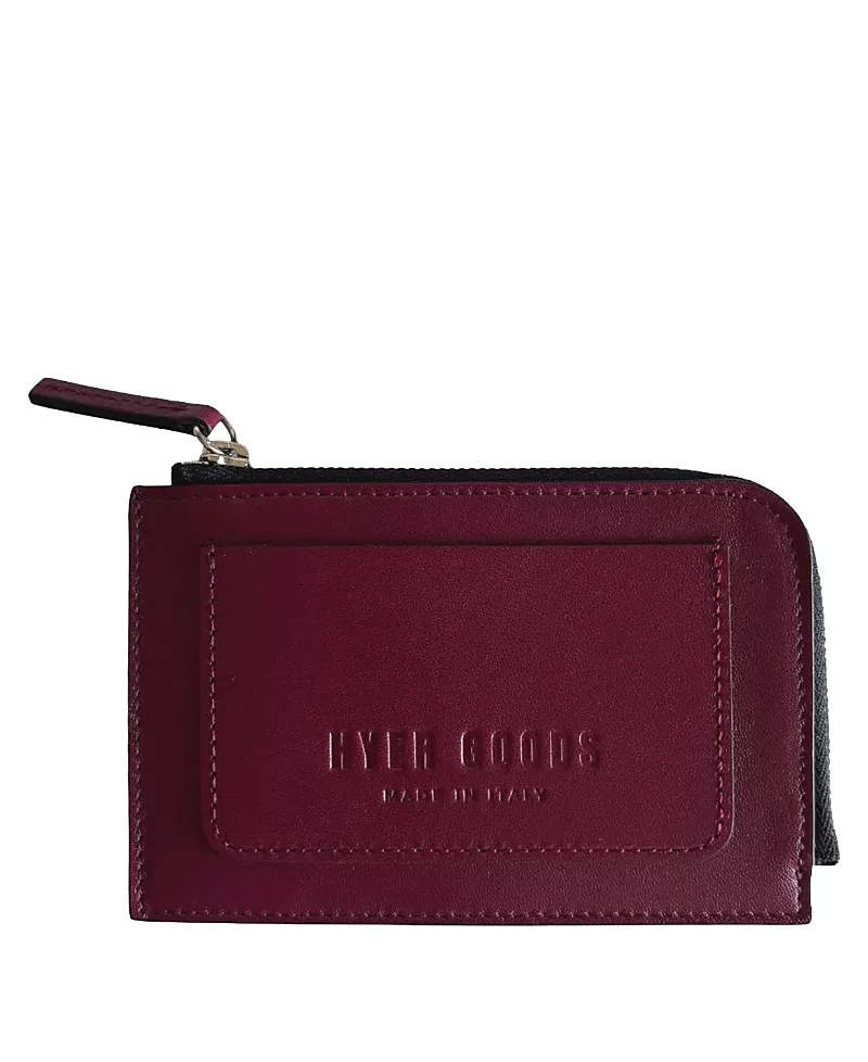 Hyer Goods Italian Leather Piccolo Zip-Around Card Wallet