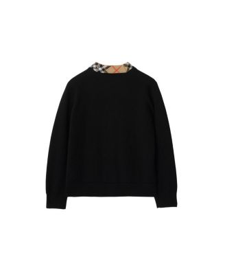 Boys' Check Trim Wool Cardigan - Little Kid, Big Kid