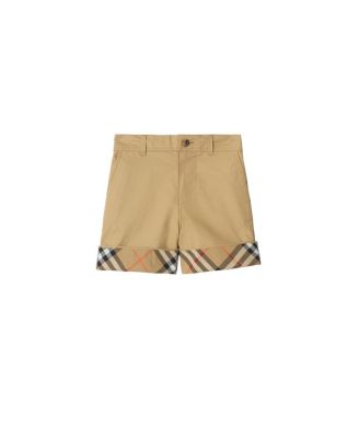 Boys' Check Turn-up Cotton Shorts - Little Kid, Big Kid