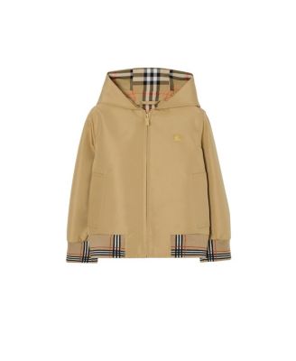 Boys' Check Trim Hooded Jacket - Little Kid, Big Kid