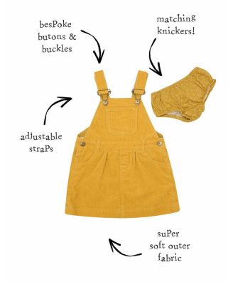  Girls' Ochre Corduroy Overall Dress - Baby, Little Kid, Big Kid