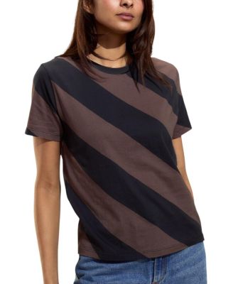 Diagonal Stripe Women's Tee