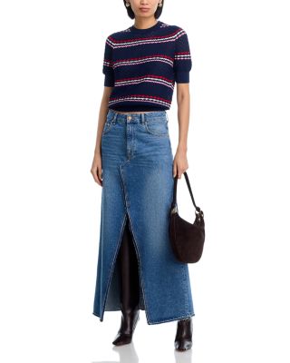 Textured Puffed-Sleeve Sweater