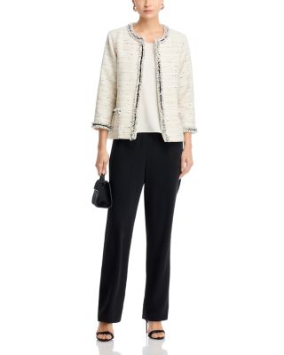 Boxy Fringe Trim Jacket