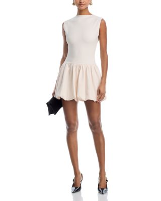 Ponte Mock Neck Bubble Mini Dress - Exclusive