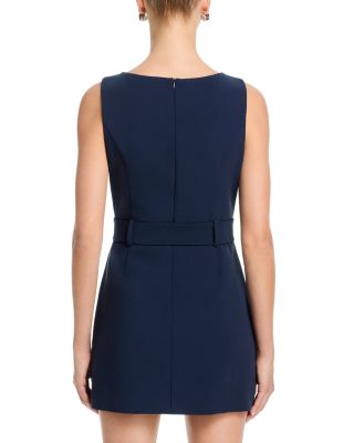 Azra Twill Belted Mini Dress