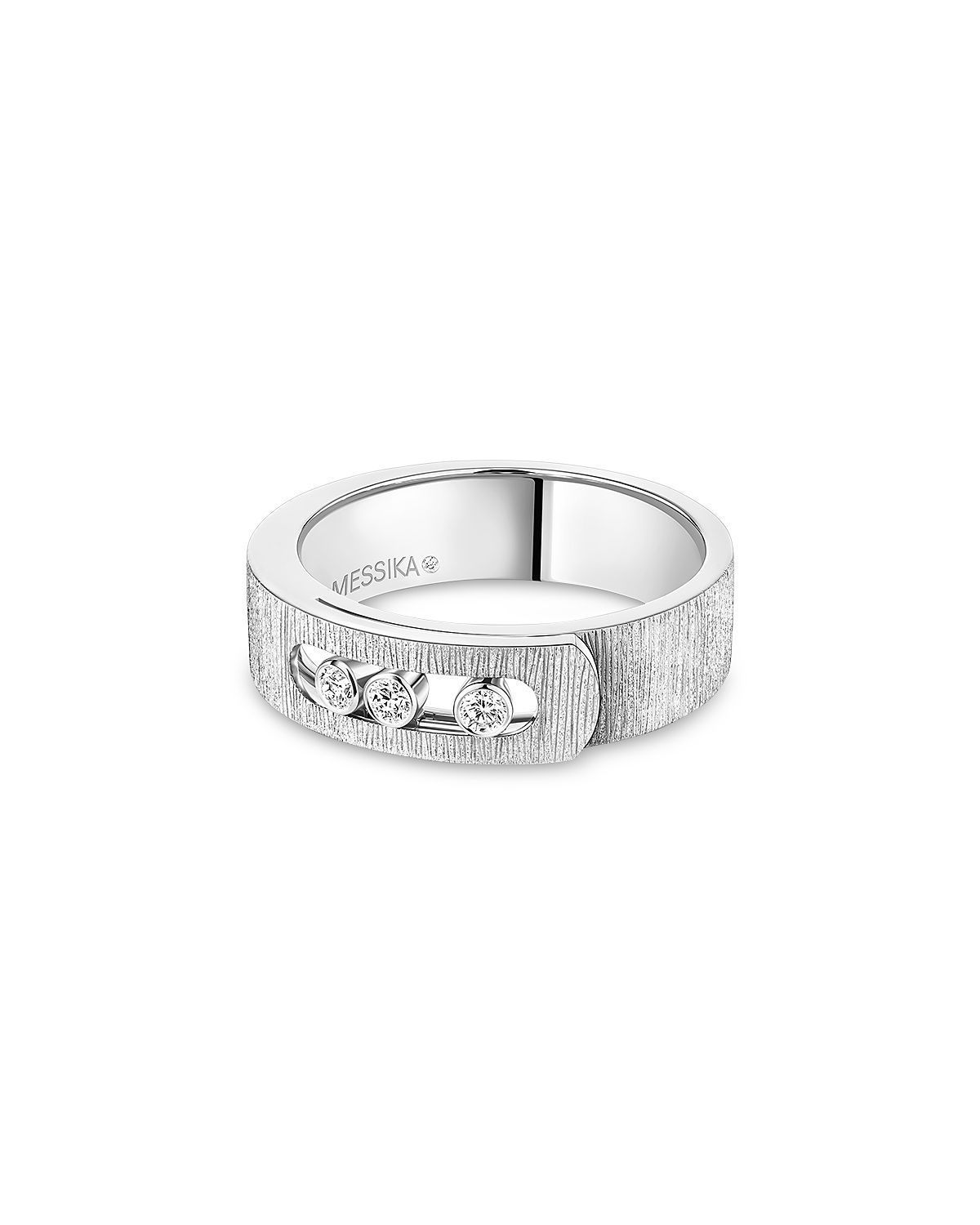 Messika 18K Yellow Gold Move Noa Diamond Cisele Textured Ring