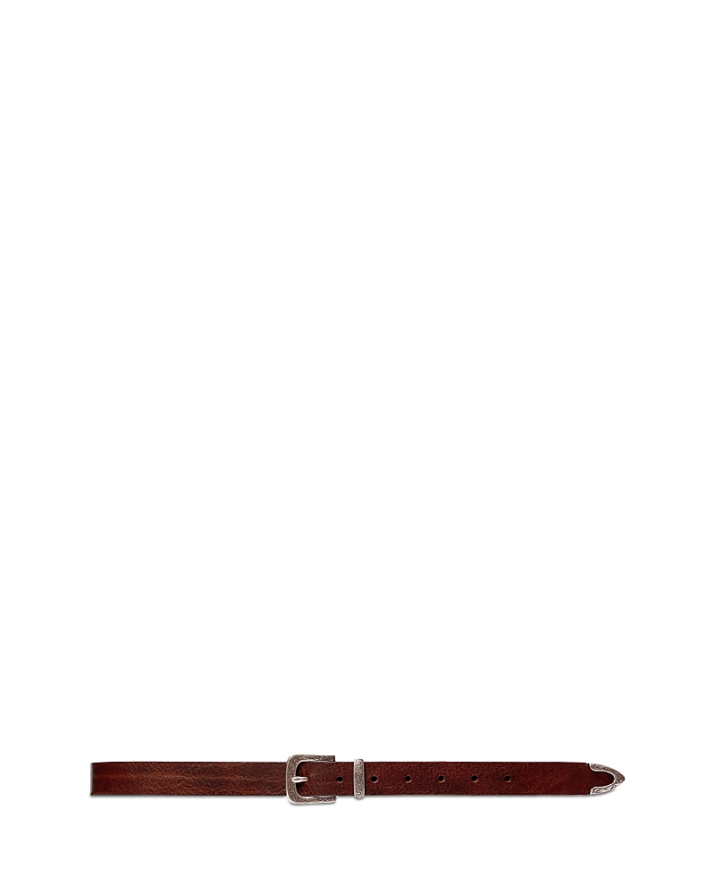 Black Suede Studio Women's Western Leather Belt