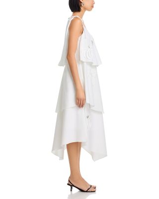 Layered Floral Midi Dress