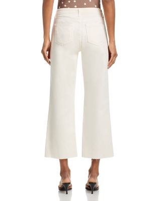 Wanda High Rise Crop Wide Leg Jeans in Light Ecru