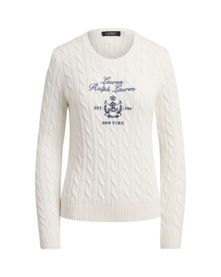 Striped Cotton Blend Polo Sweater