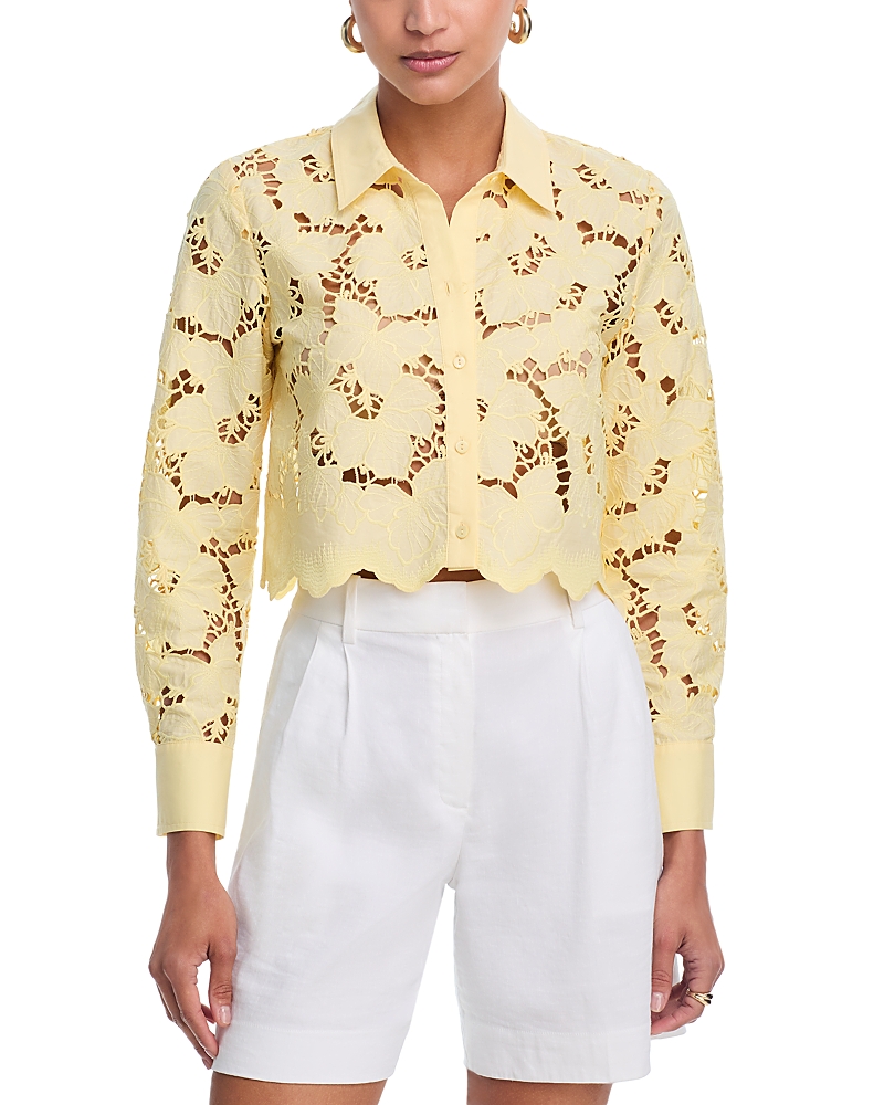 L'Agence Seychelle Lace Button Front Shirt