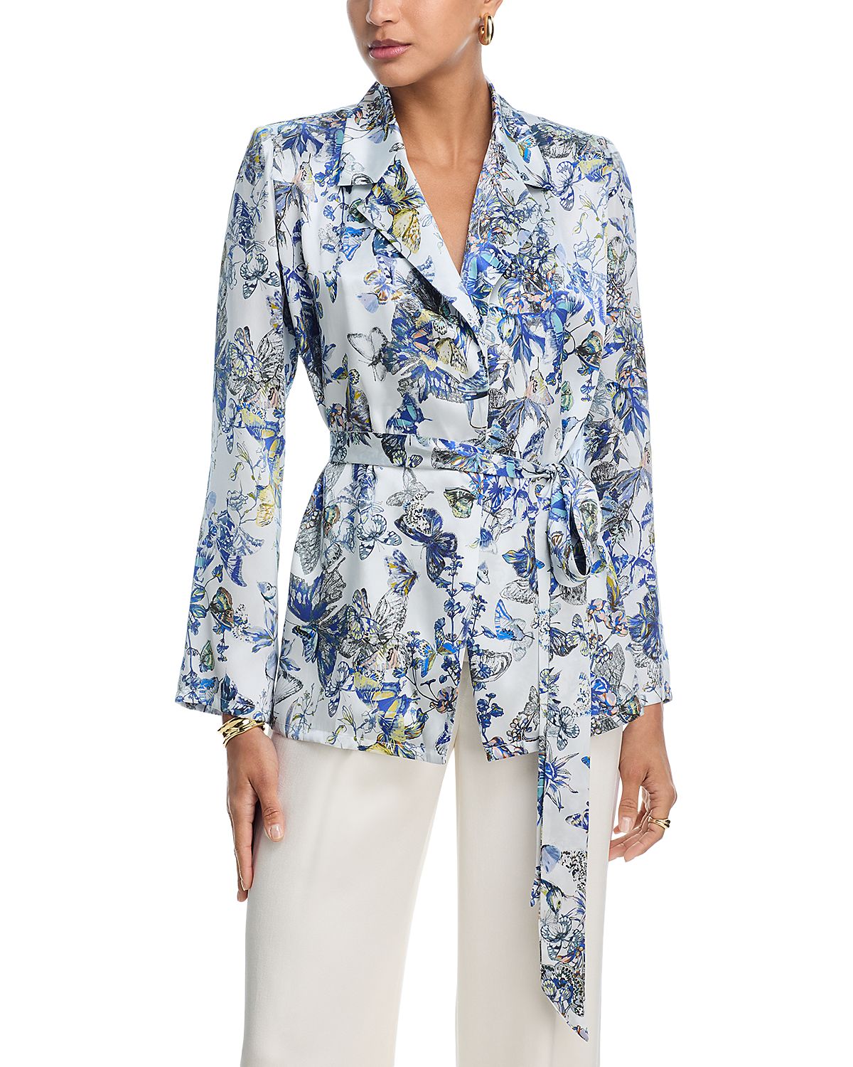 L'Agence Ciara Silk Robe Top