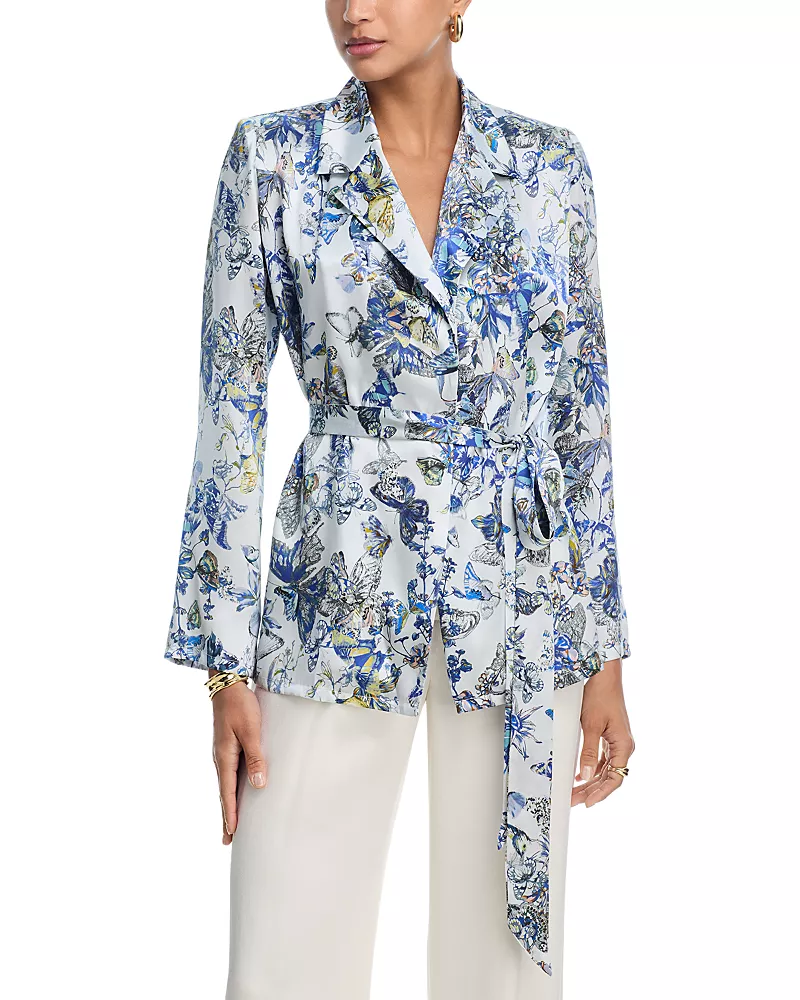 L'Agence Ciara Silk Robe Top