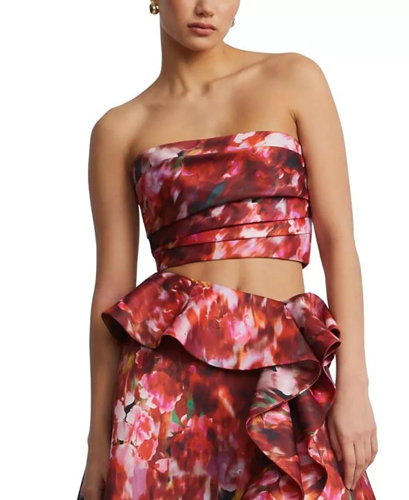 Bcbgmaxazria Pleated Satin Bustier