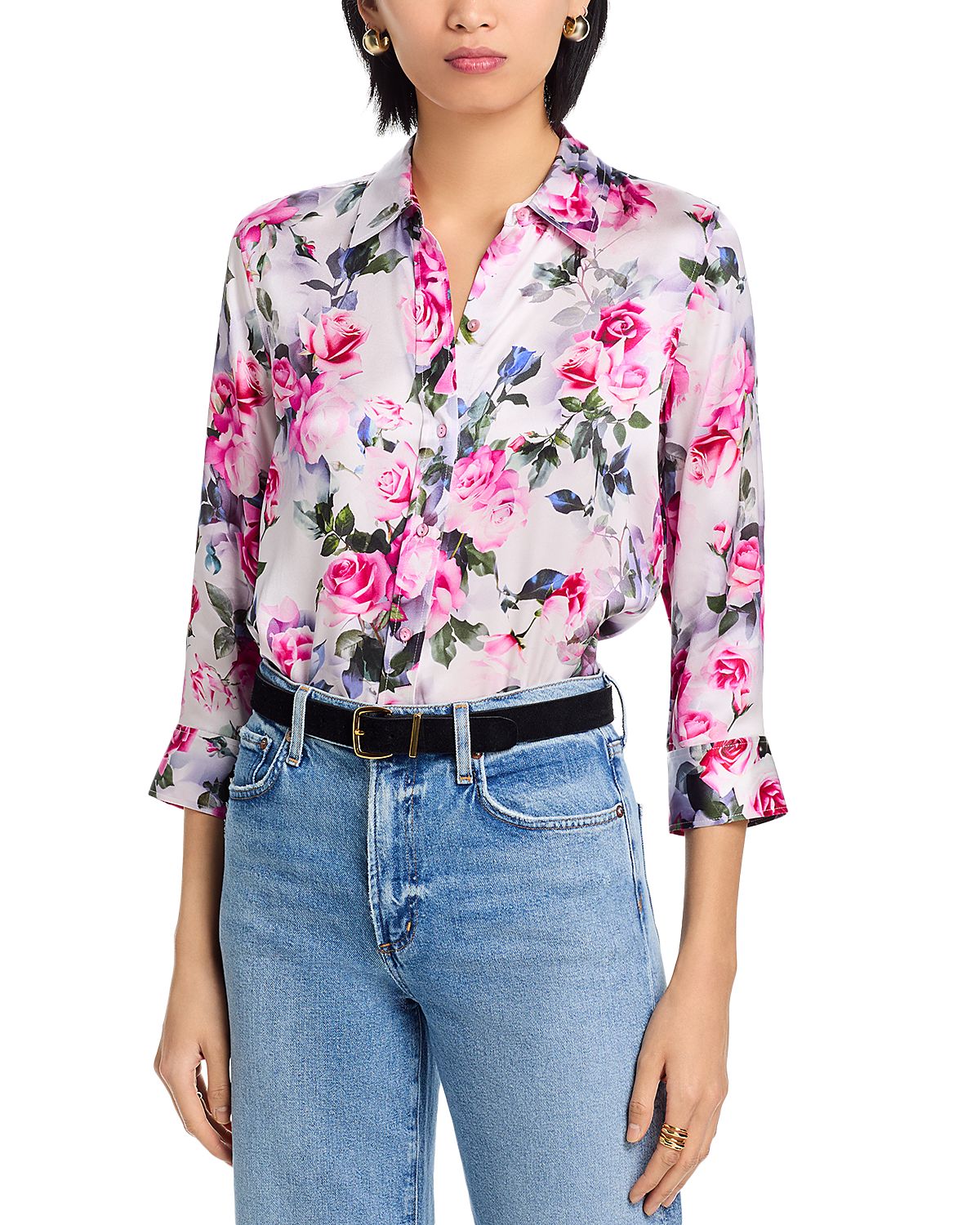 L'Agence Dani Silk 3/4 Sleeve Blouse