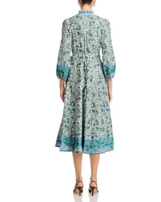 Mandarin Collar Midi Dress