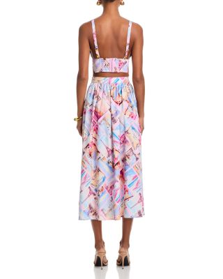 Seina Front Placket Midi Skirt