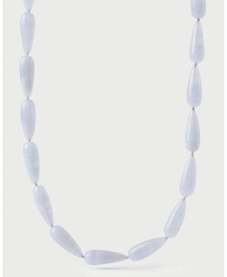  Women's  Blue agate Drop Necklace