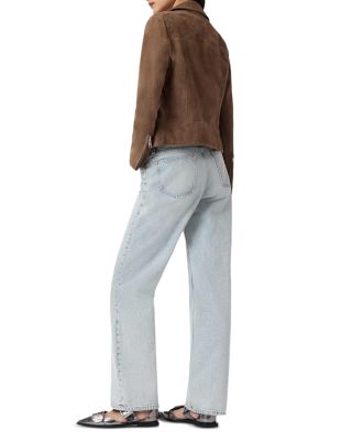 Brooklyn High Rise Straight Leg Jeans in Snow Indigo