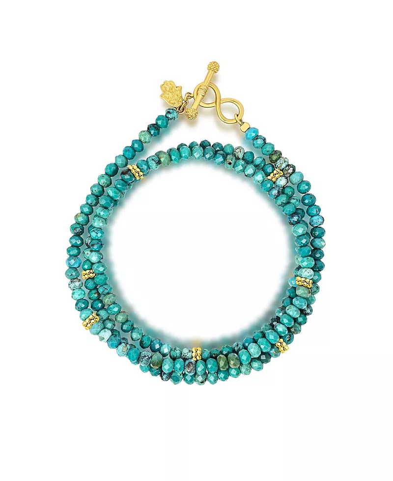 Karma and Luck Serene Mindset Turquoise Infinity Wrap Bracelet