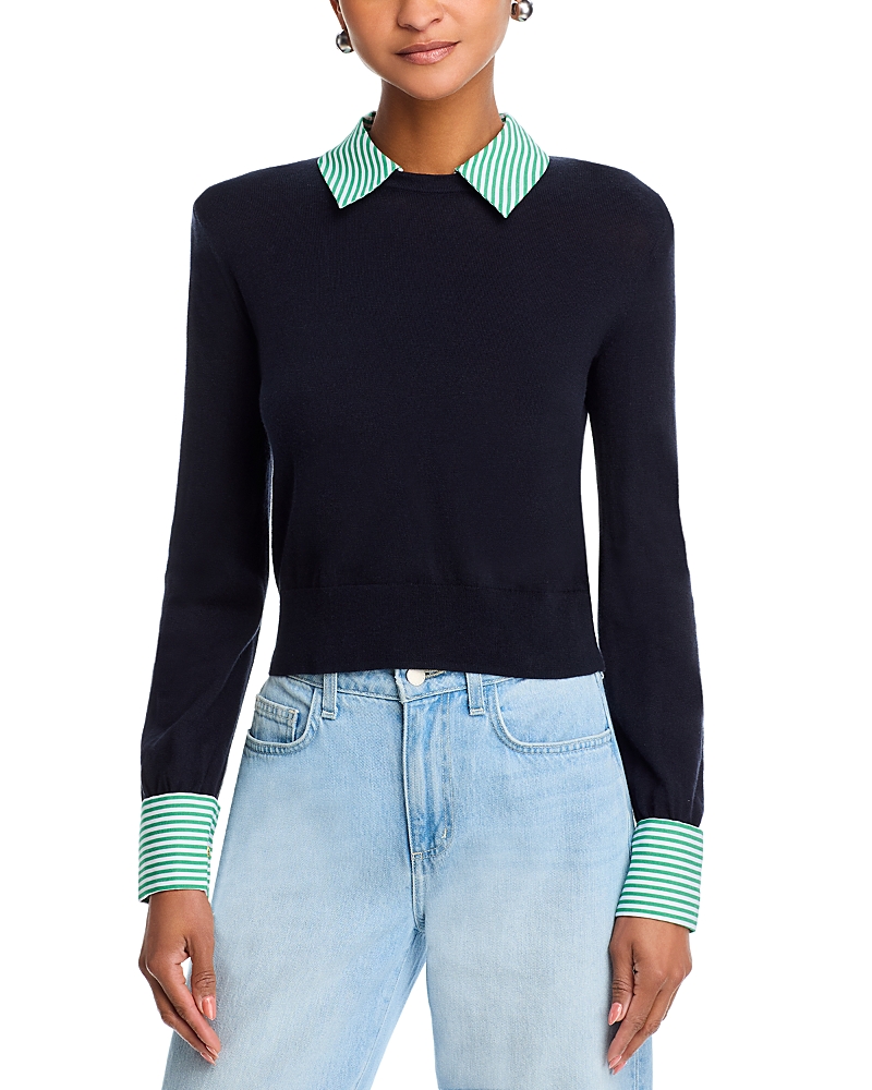 L'Agence April Poplin Collar Pullover
