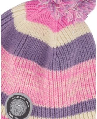 Girls' Lined Peruvian Knit Pompom Hat - Little Kid, Big Kid