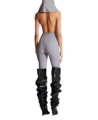 Draped Bodysuit With Hood