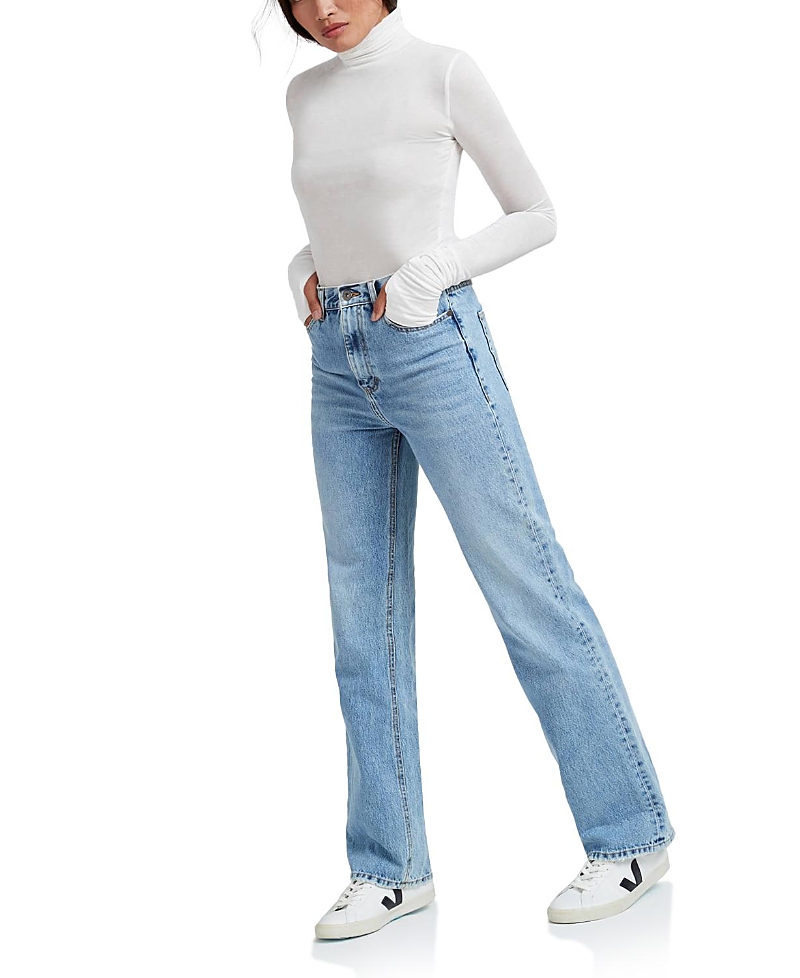 Marcella Eloise Sheer Turtleneck Top