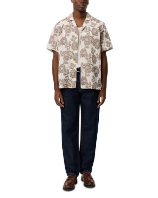 Lesley Flower Jacquard Short Sleeve Shirt