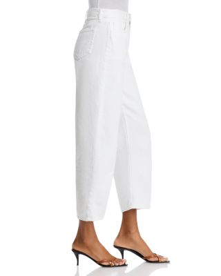 Mallis High Rise Bow Leg Jeans in Blanc