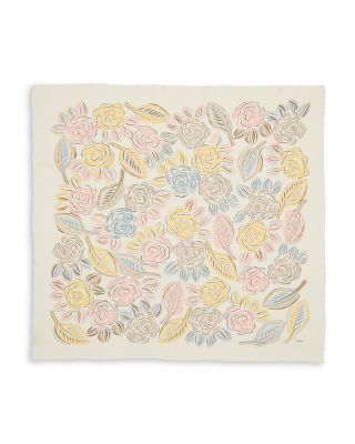 Gestural Rose Square Scarf