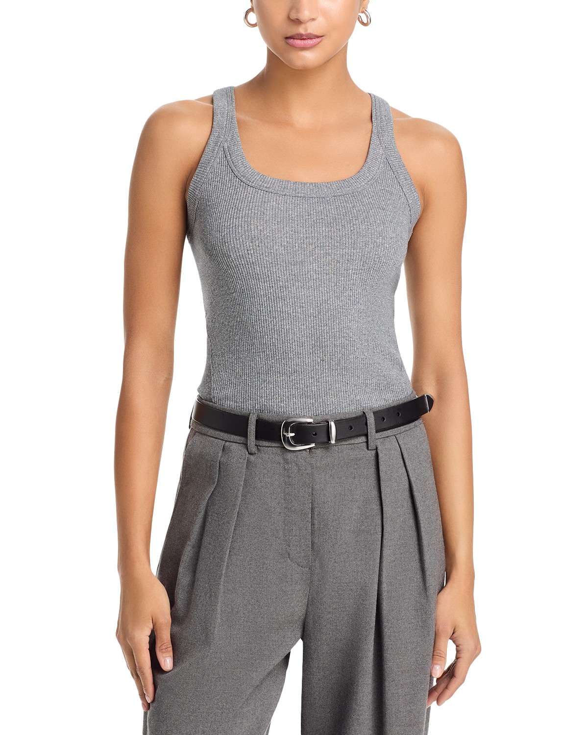 The Essential Rib Wide String Tank Top