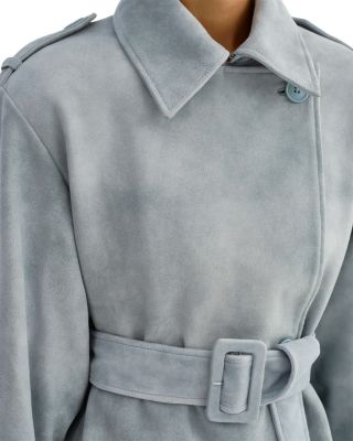 Suede Short Trench Coat