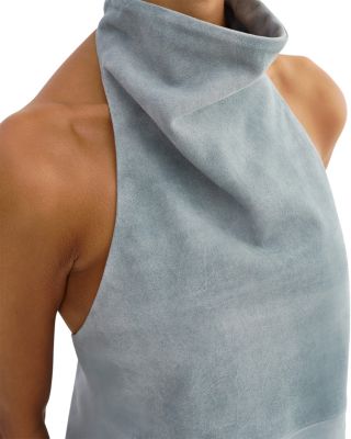 Suede Halter Neck Top