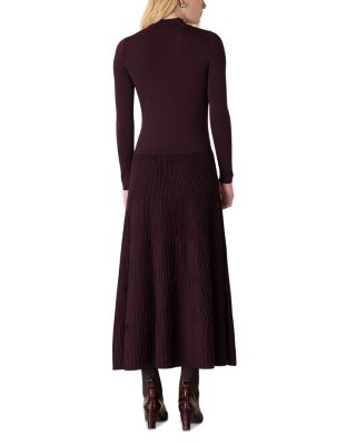 High Neck Pleat Skirt Dress