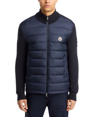 Padded Zip-Up Cotton Cardigan