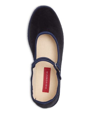 Women's Mary Jane Velvet Ballet Flats