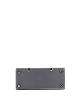  Mini Structured Saigon Top Handle Bag Coated Canvas with Leather