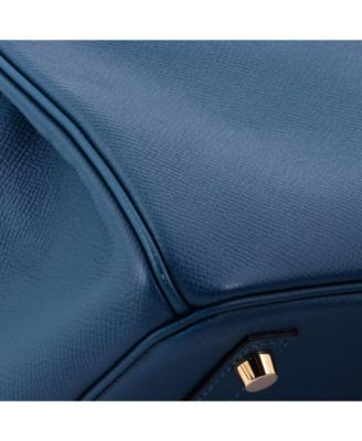 Birkin 30 Handbag Blue Epsom with Gold Hardware