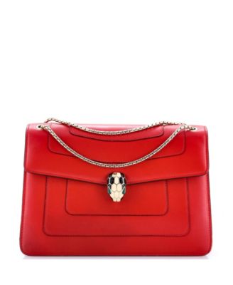  Medium Serpenti Forever Square Shoulder Bag Leather