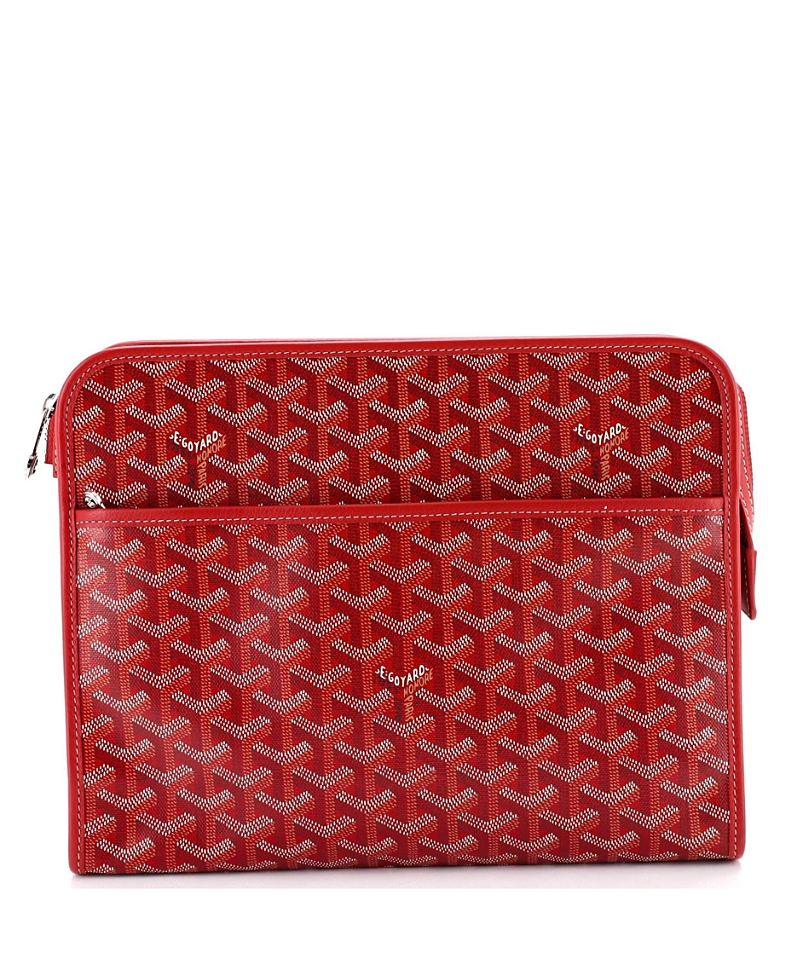 Pre-owned Pre-owned Goyard Goyard Gm Jouvence Toiletry Pouch Coated Canvas In Red