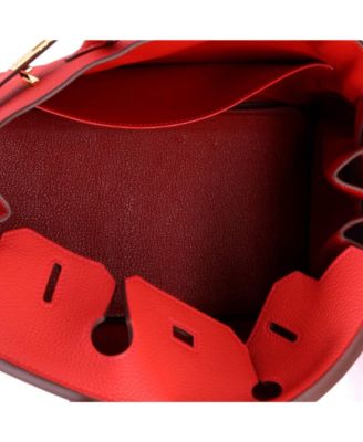 Birkin 30 Handbag Red Togo with Gold Hardware